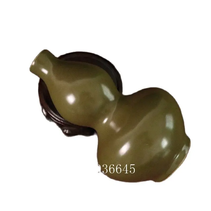 Китайская старая фарфоровая чаша монохромная глазурованная бутылка ваза-тыква |