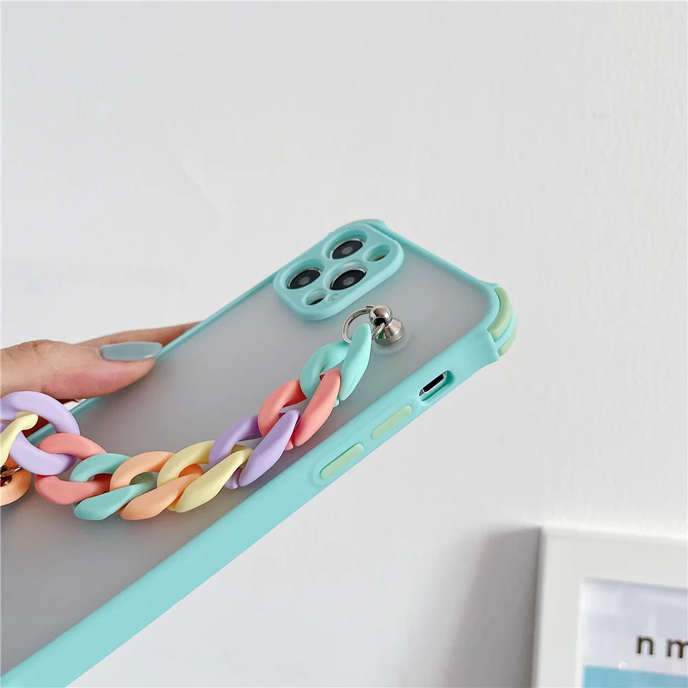 phone case for xiaomi redmi note 9 pro 10 10s 9s 9c 9a 9t 8 8t 8a 10t case 3d wrist chain shockproof transparent soft back cover free global shipping