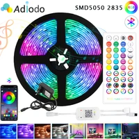 5m10m15m led strip light rgb 5050 2835 waterproof dc12v flexible ribbon tape diod for room decoration wifi ir controller adapter