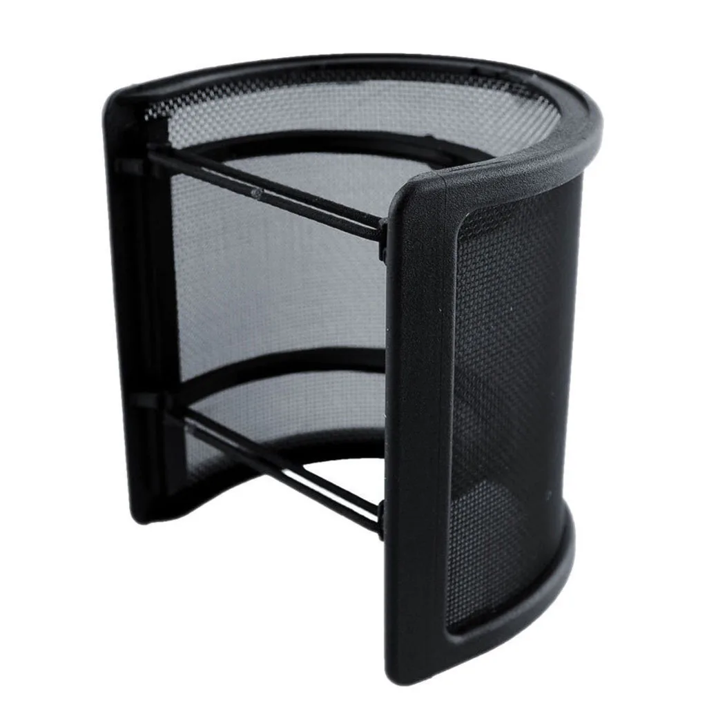 

2-Layer Microphone Filter Curved Mic Shield Studio Blocker Windscreen