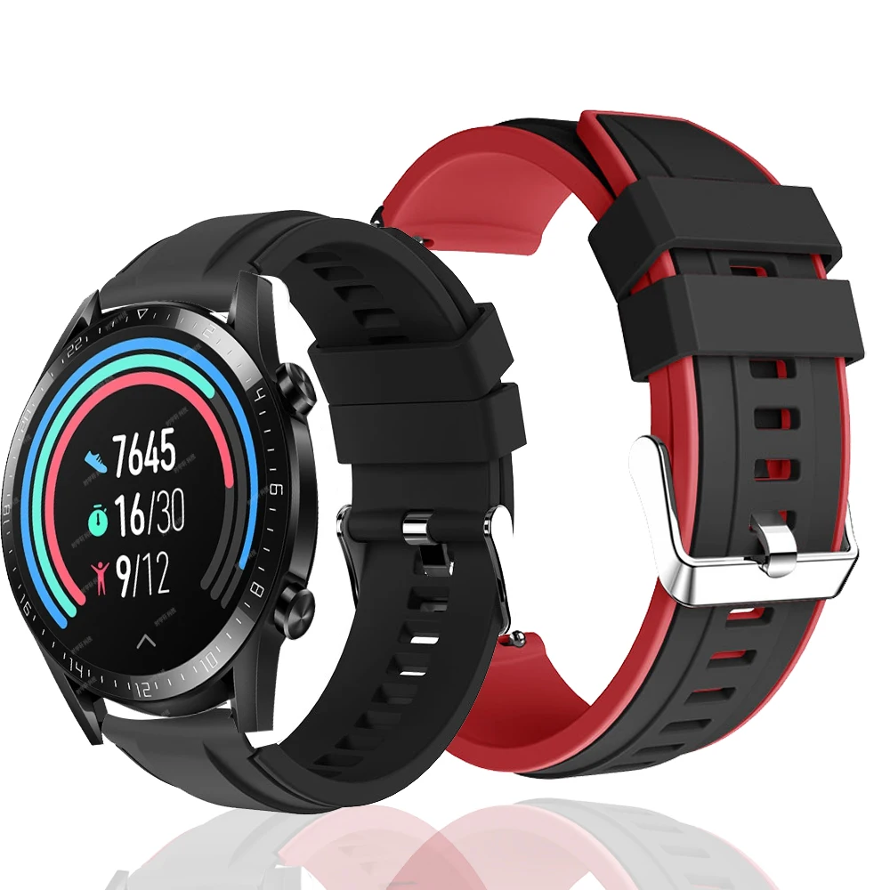 

Replaceable Watchbands for HUAWEI WATCH GT 2 46mm/GT Active 46mm/HONOR Magic Silicone Strap Band GT2 Official style Bracelet
