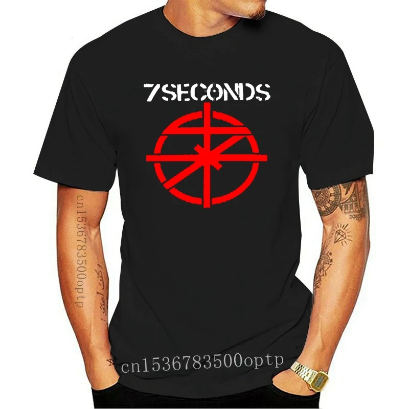 

Новая мужская черная футболка 7 Seconds Hard Punk Rock Band