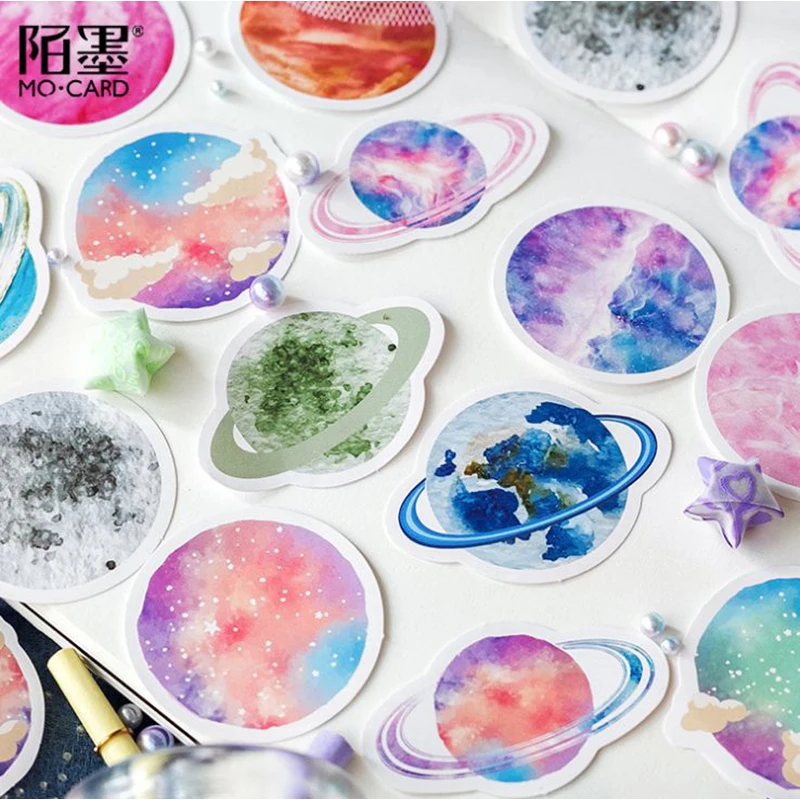 45 шт./упак. забавная планета декоративная рукоделие стикер для скрапбукинга