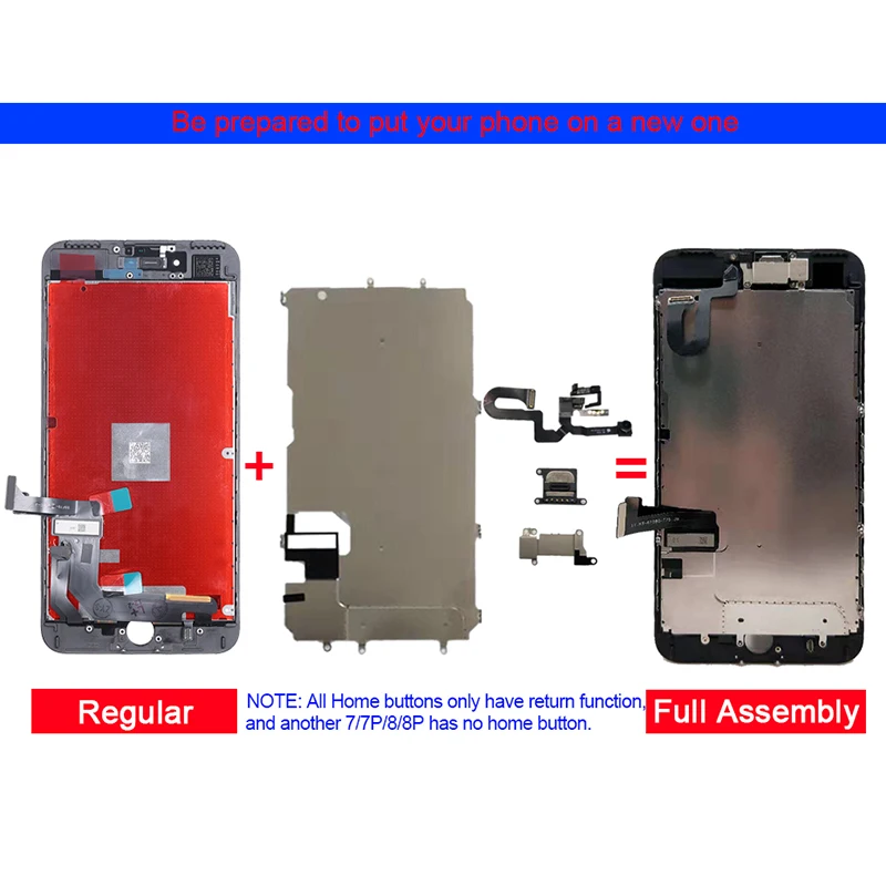 Полный комплект AAA для iPhone 7 8 Plus P ЖК дисплей сенсорный экран дигитайзер сборка