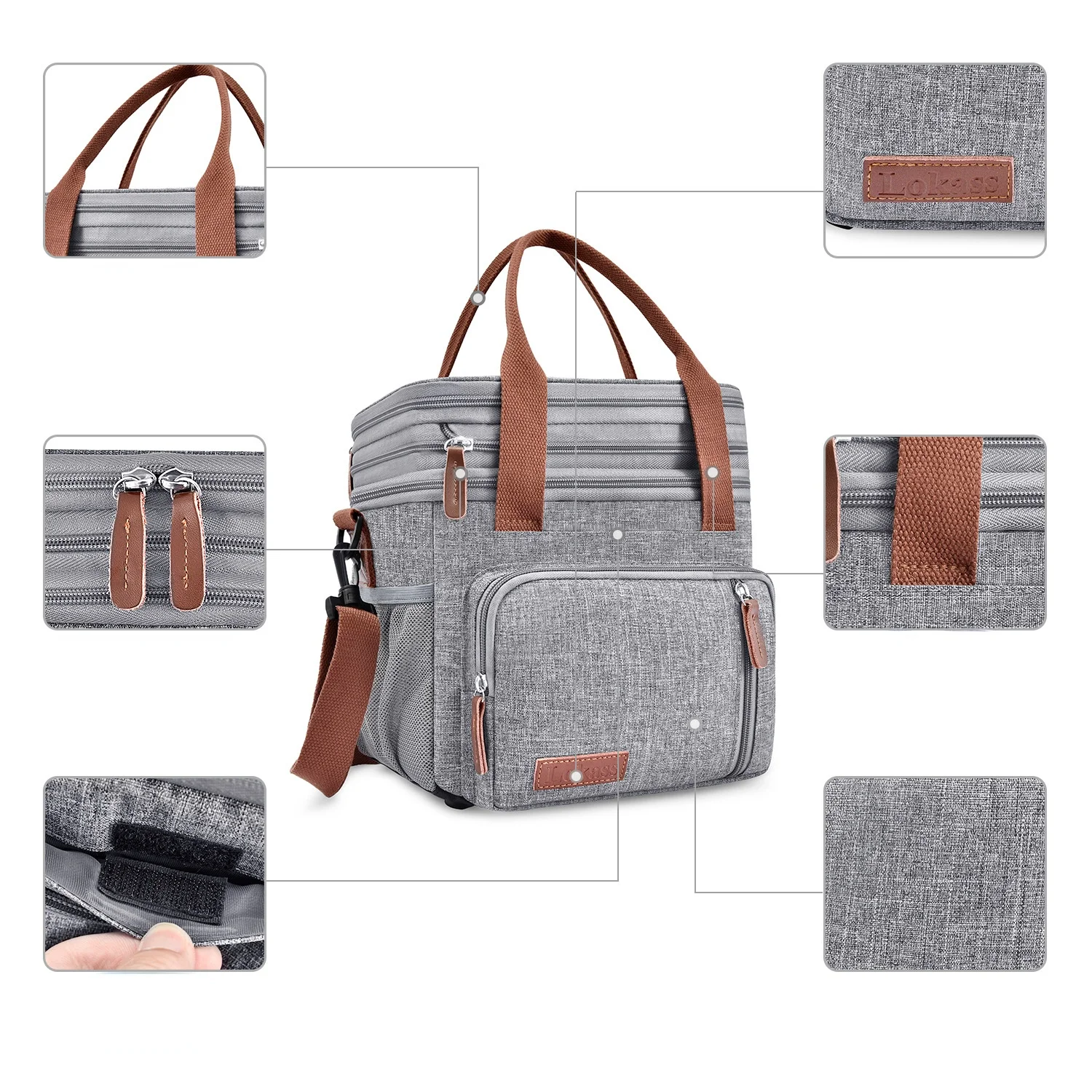 

Handbag Picnic Bag Ice Bag Pure Color Fresh-keeping Bag Shoulder Bags Food Storage Bag Outdoor Camping Picnic