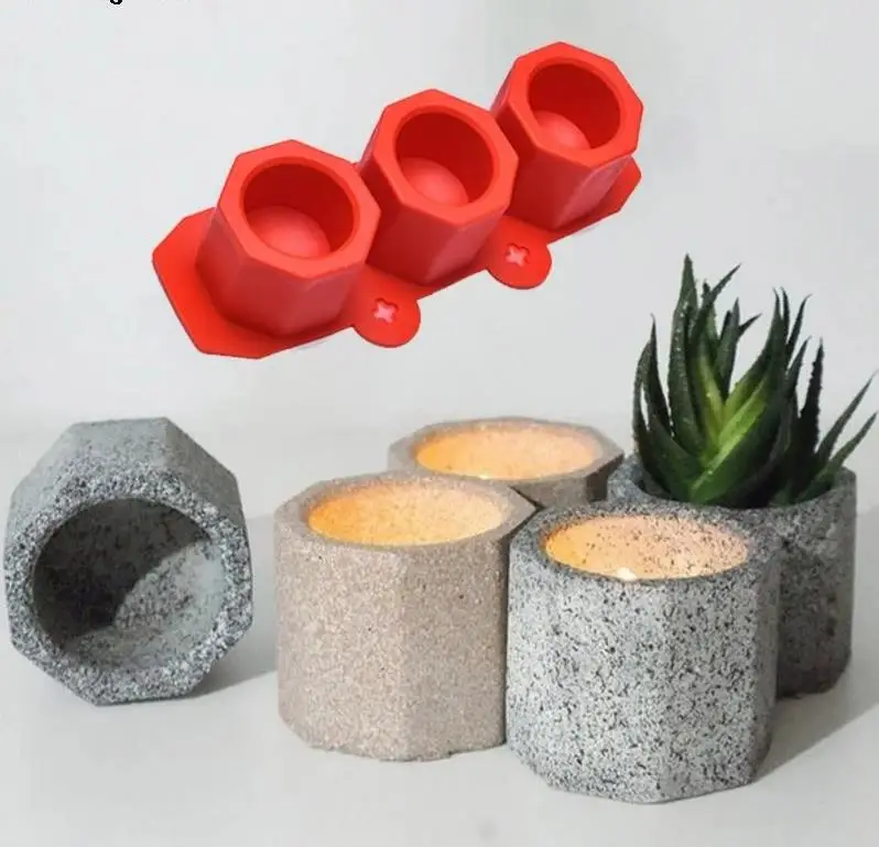 

Силиконовая форма для бетона, мясистый цветочный горшок, форма для подсвечника, керамическая глина, «сделай сам», форма для рукоделия, форма...