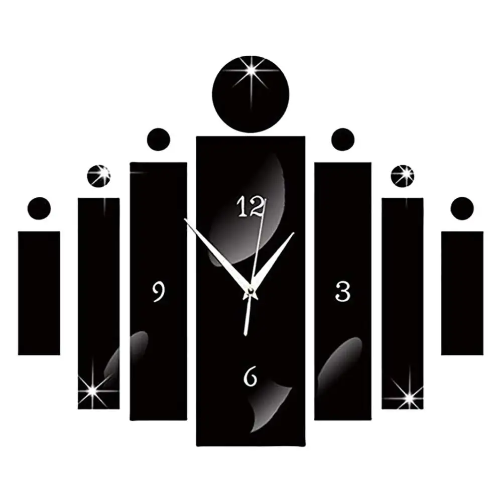 Новые зеркальные настенные часы 3D современный дизайн домашний декор на стену с