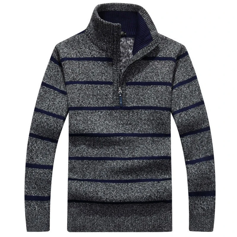 Осенняя новинка мужской полосатый свитер пуловеры мужские зимние толстые