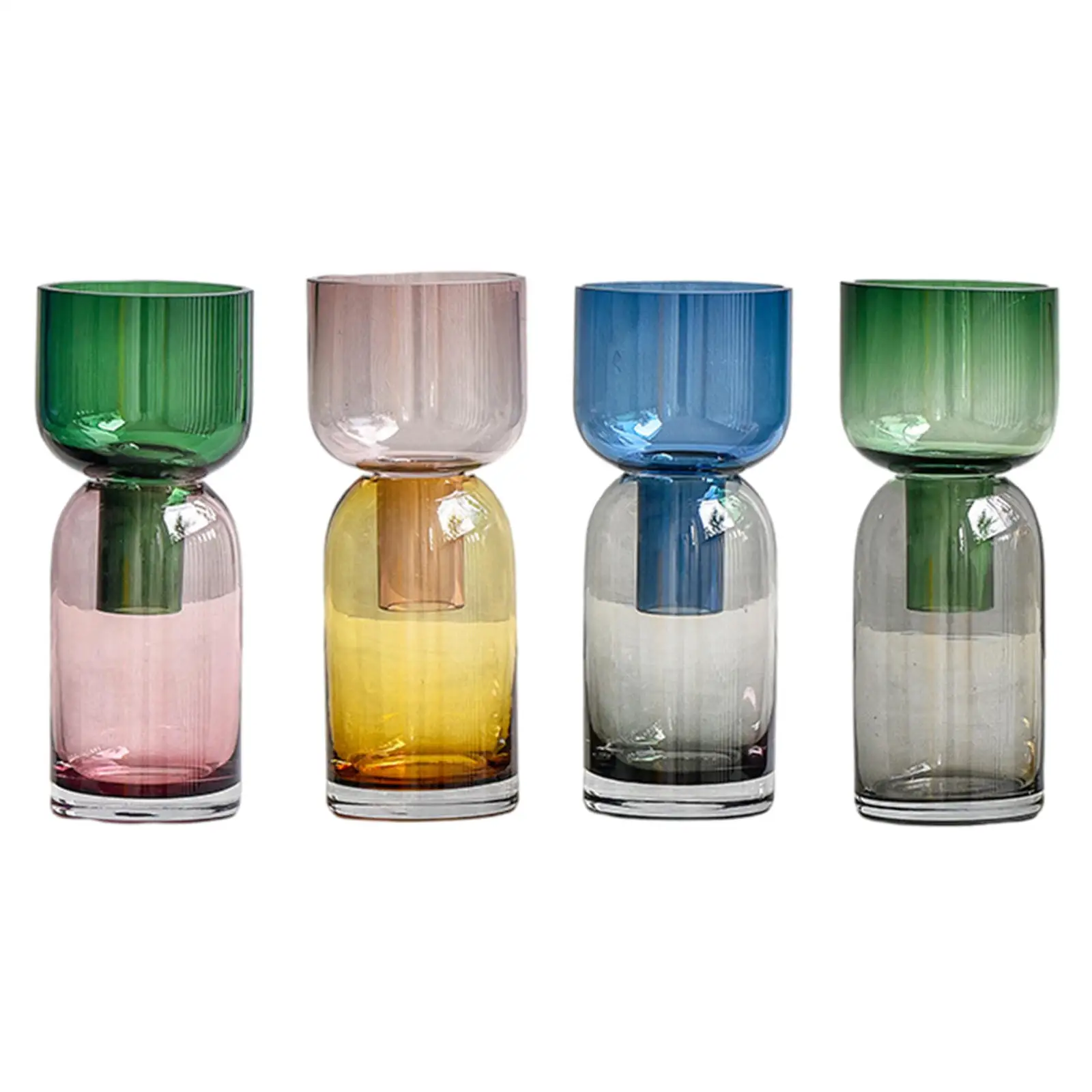 

Minimalist Colorful Flower Vase Small Pot Hydroponic Rounded Shaped for Home Decoration Housewarming Party Kitchen Office Decor