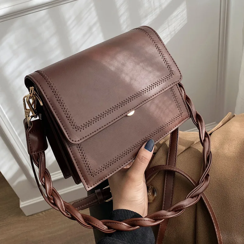 

Flap Bags For Women 2021 High Quality PU Leather Female Crossbody Bags Sac A Main Femme Designer Lady Handbags Messenger Bag