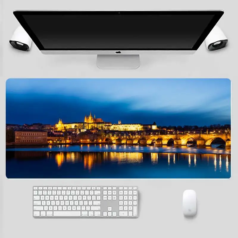

castle DIY Design Pattern Game mousepad Desk Table Protect Game Office Work Mouse Mat pad X XL Non-slip Laptop Cushion