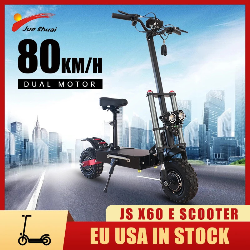 Bestellen CE Zertifizierung Elektrische Roller Erwachsene 3200w Dual Motor Самокат Взрослый 80 KM/H Max Geschwindigkeit 100KM Lange Abstand EU Lager
