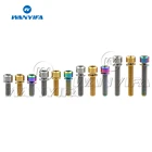 Шестигранный болт титановый Ti M6x 16, 18, 20, 25, 35 мм с шайбой для велосипедного дискового тормоза, улучшенная V-образная тормозная втулка