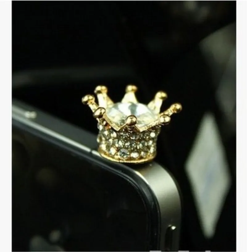 Модные Стразы Crown 3,5 мм Пылезащитная заглушка для наушников