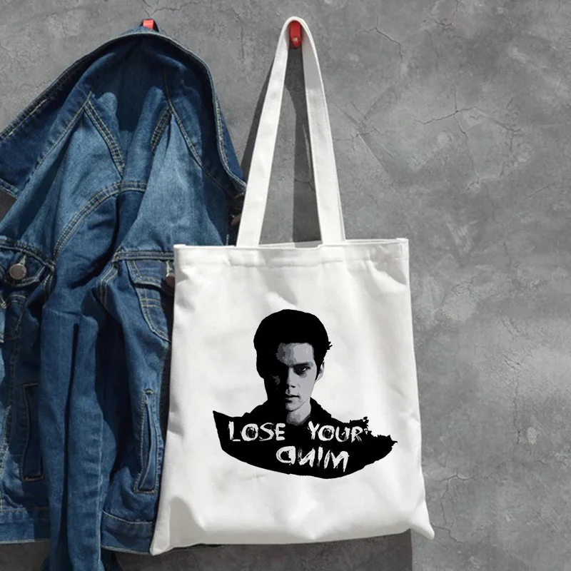 

The Diaries Print Tote Bag Shopper Bags Handbags Shoulder Bags High Capacity Collapsible Canvas Bag Casual Shopping Bags