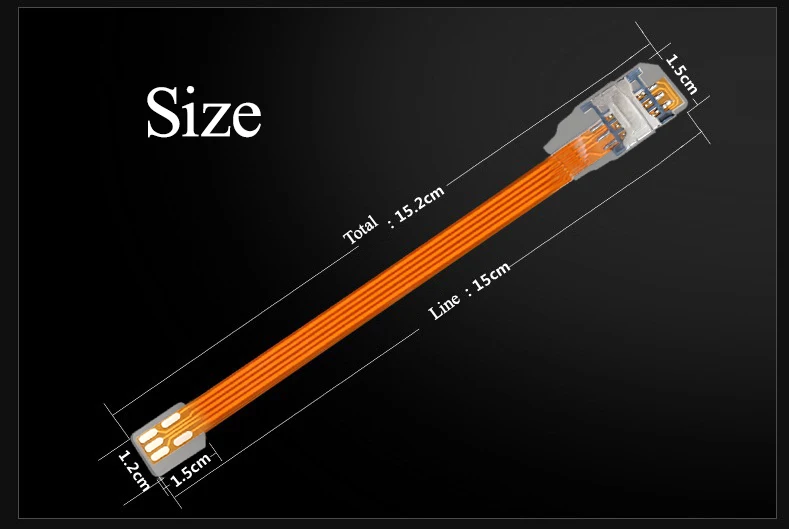 Удлинительный кабель-преобразователь Micro Card Reverse прозрачное универсальное