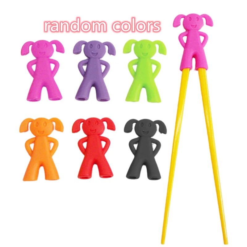 

Cute Children Chopsticks Training Multicolor Learning Trainers Chinese Cartoon Fun Kids Helper Tableware Dinner Free Shipping