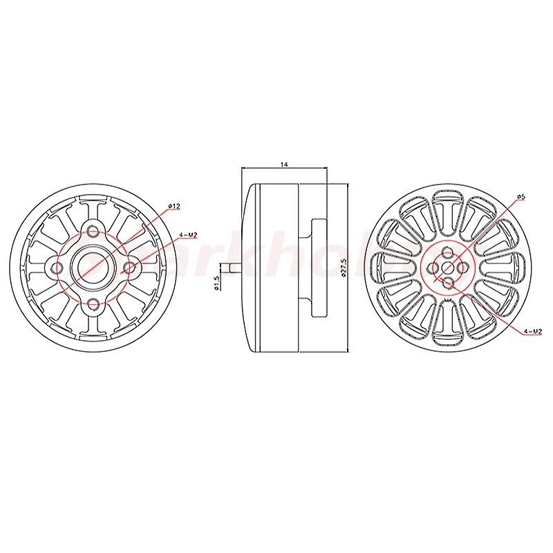 4 шт spcmaker скачущей g2204 1800kv 3000kv 3 4s lipo 5 бесколл