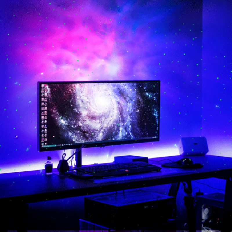 

Tuya Wifi Smart Star Projector Laser Starry Sky Projector Waving Night Light LED Colorful Light Alexa Google Home Voice Control