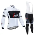 Новинка 2019, мужской белый комплект из Джерси для велоспорта, осенний костюм с длинным рукавом для езды на горном и шоссейном велосипеде