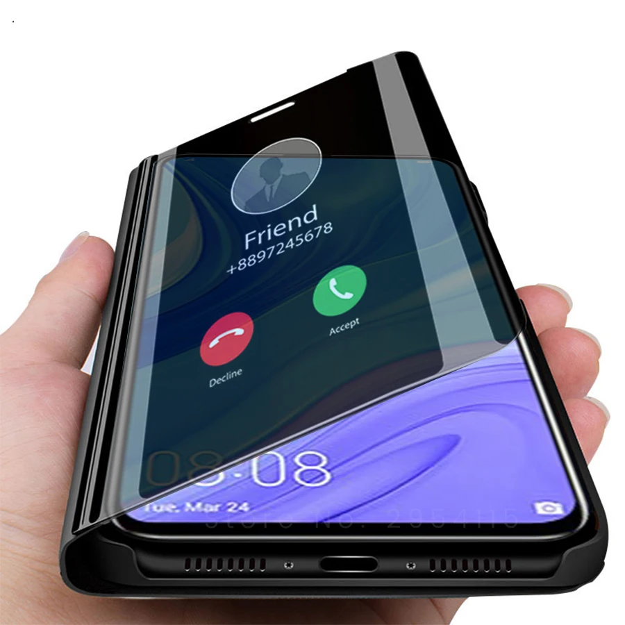 Зеркальный флип чехол hauwei y6s y9s 2020 для huawei y9 y7 y6 prime y5 2019 hawei lite 2018 подставка|Бамперы|