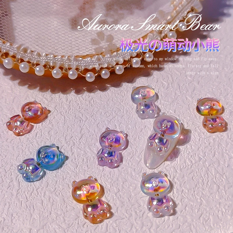 Аврора мультфильм Медведь Дизайн ногтей украшения Misscheering фантомный Цвет 3D