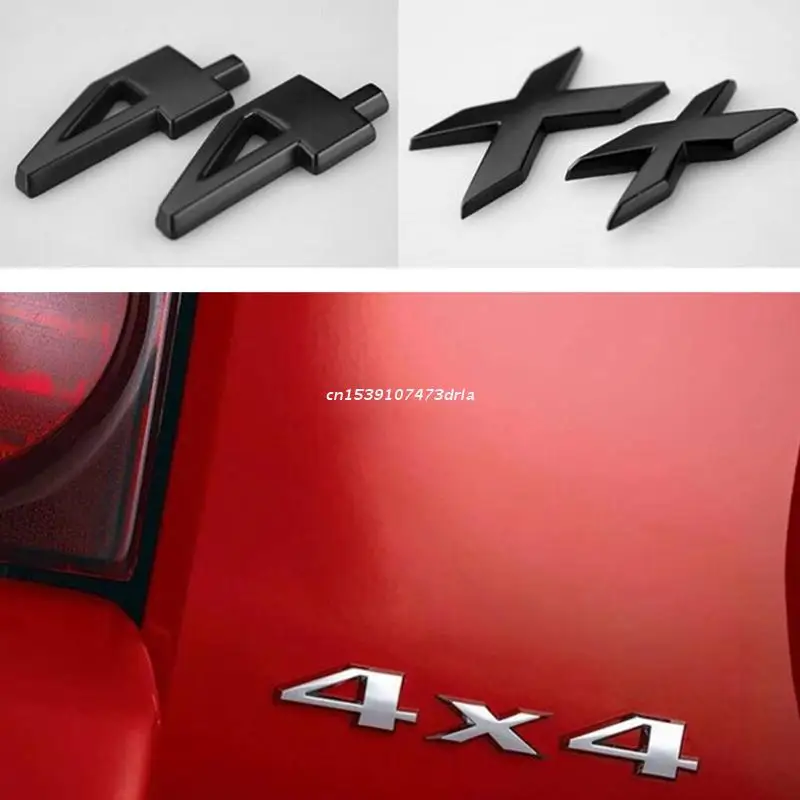 3-D бейдж с надписью и номером наклейка 4x4 четырехколесный привод черная