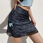Мини-юбка женская трапециевидная кружевная в стиле пэчворк