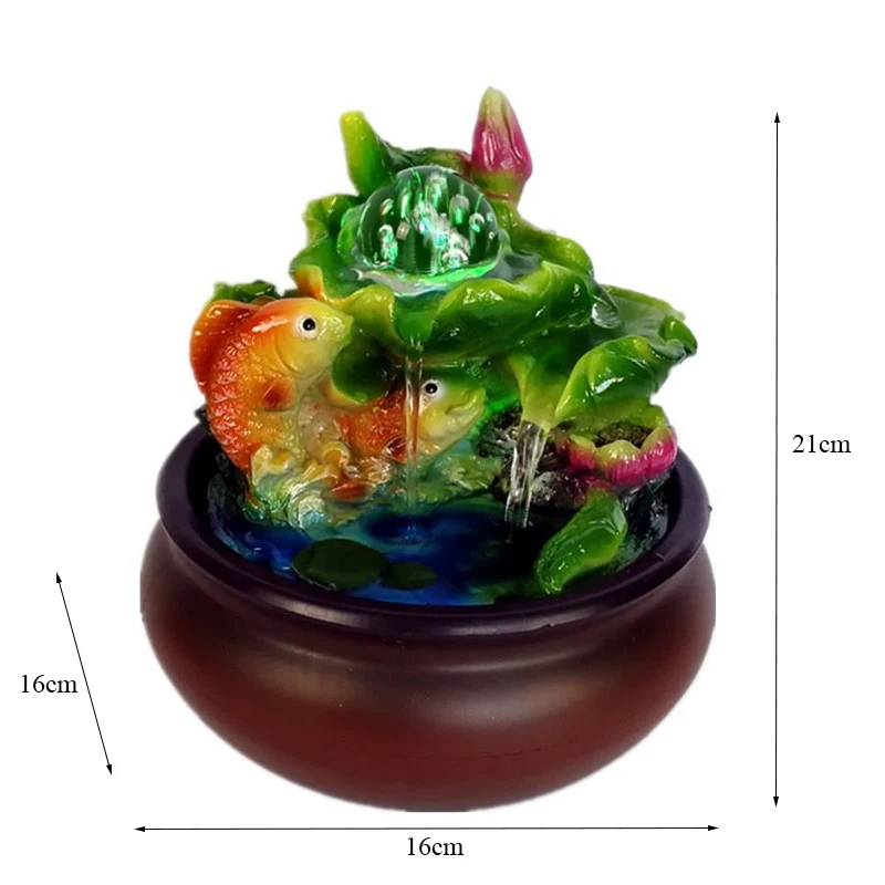 Фэн шуй из смолы украшения для фонтана рабочего стола водные счастливой рыбы