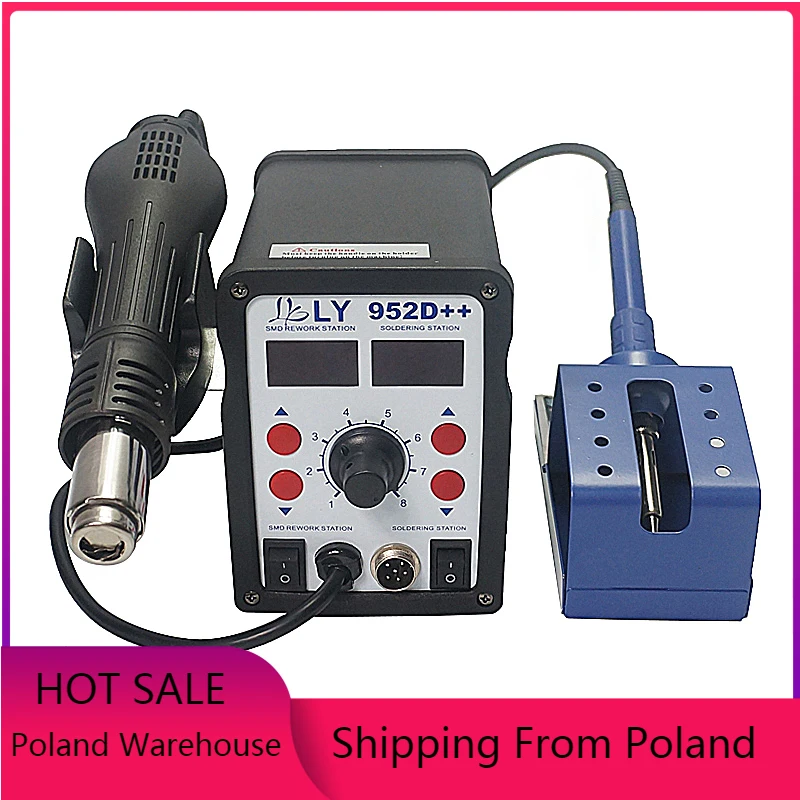 

Паяльная станция 2 в 1 Smart LY 952D ++ с двойным светодиодным индикатором и щеткой трафаретная ручка, с функцией автоматического сна