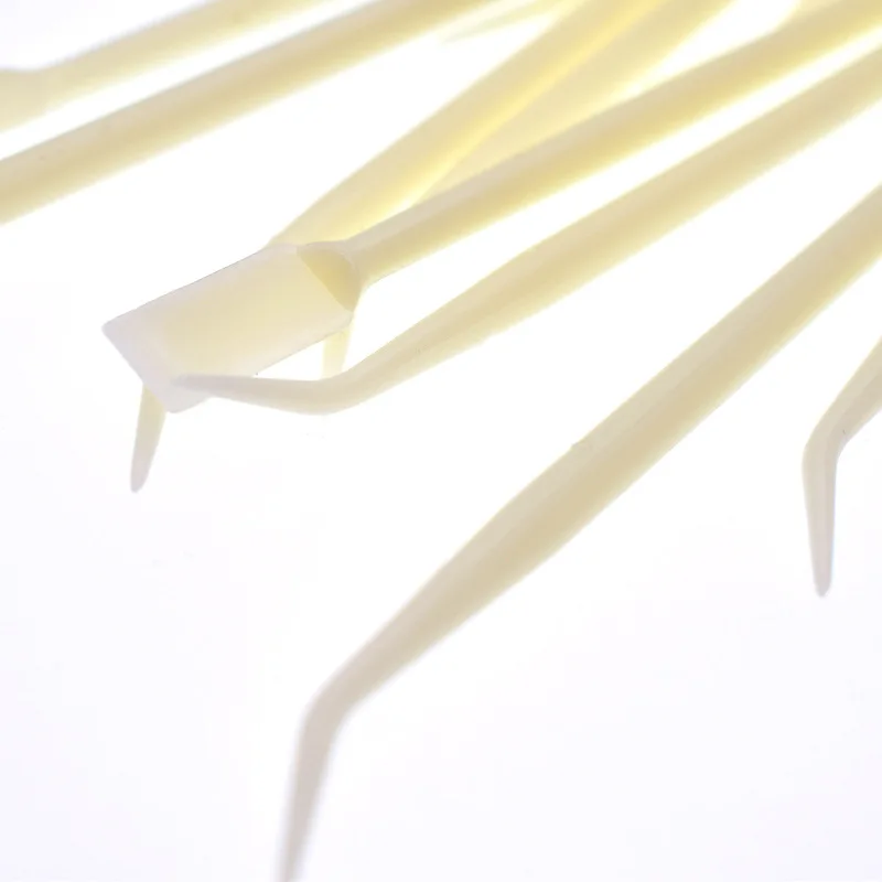 

10Pcs 2 Way Plastic Eyelash Perming Stick Tool False Eyelash Tweezers with Hot Glue Spoon Lash Lifting Curler Applicator