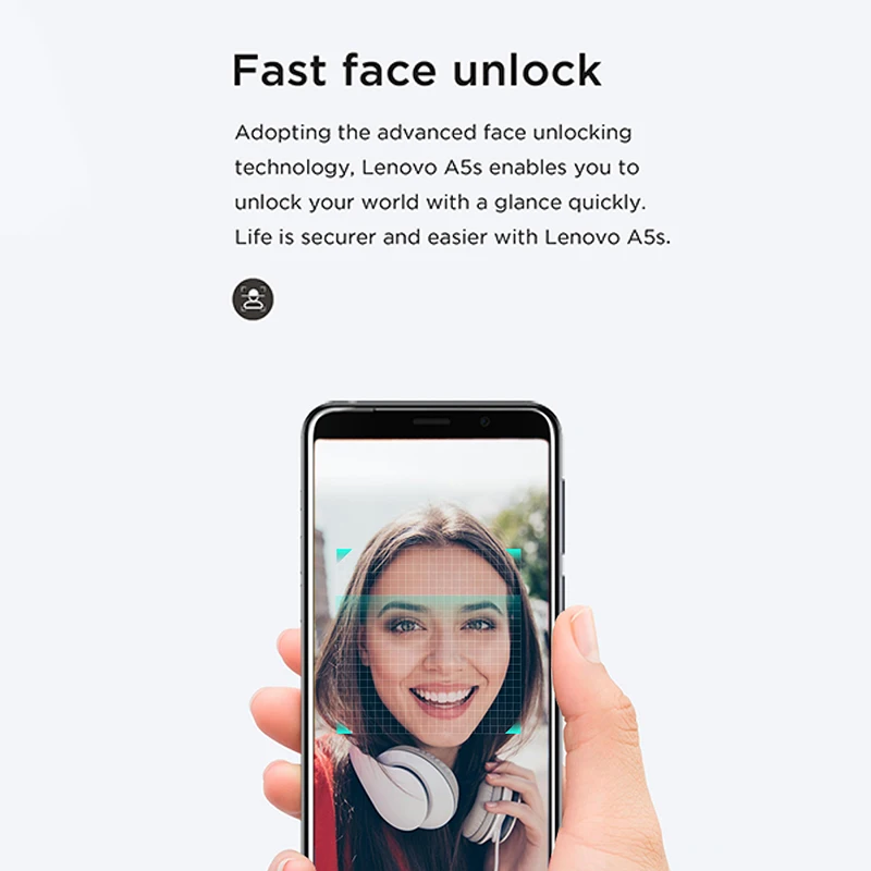 Global Version Lenovo A5S A5 S MTK6761 Quad core 5.45 inch Smartphone 2GB 16GB ROM Android P Face ID 4G Cellphone