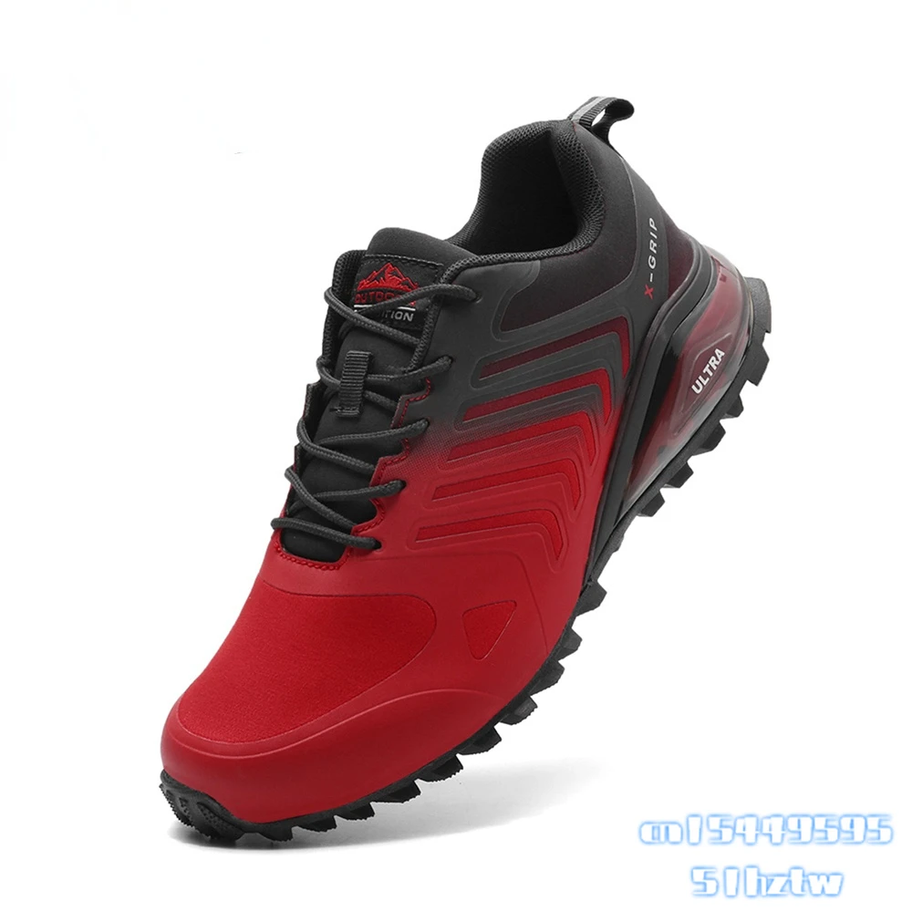 

Мужские беговые кроссовки больших размеров 41-50, нескользящая легкая обувь для горных прогулок и походов, кроссовки для бега и атлетики