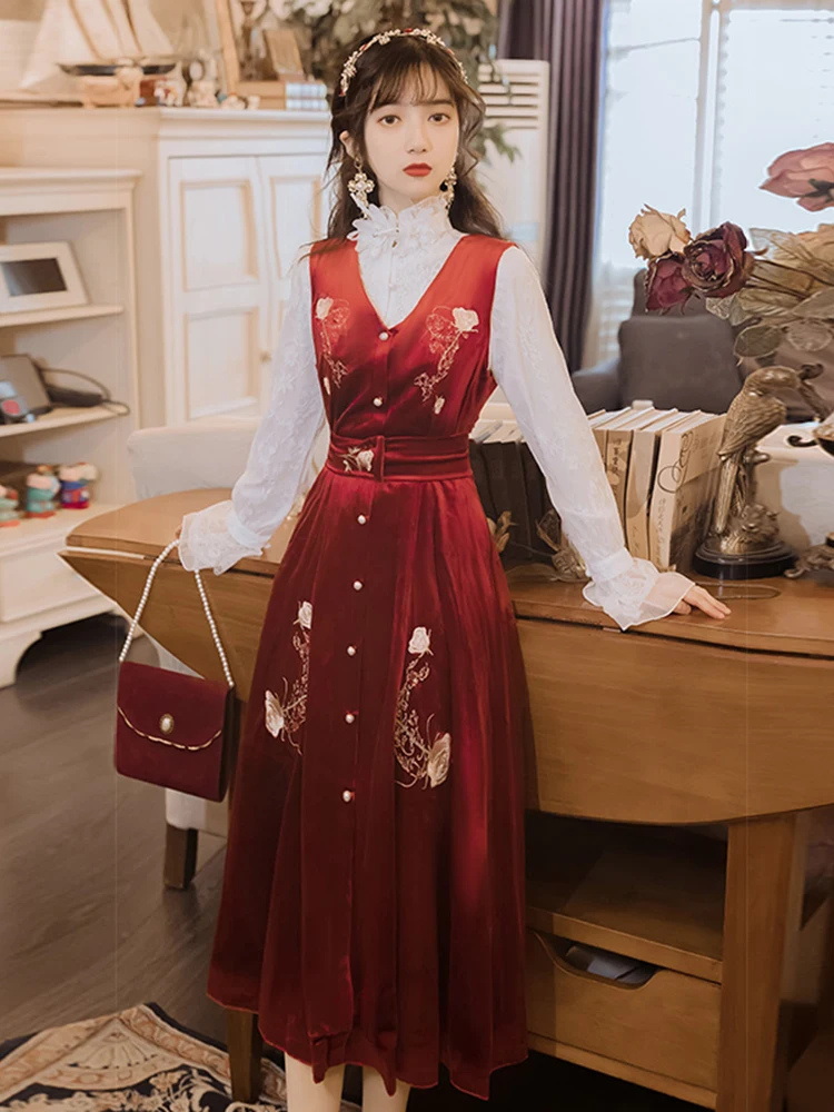 

Новинка 2021, модная женская одежда, платья из двух частей с V-образным вырезом, вечерние ское вечернее платье