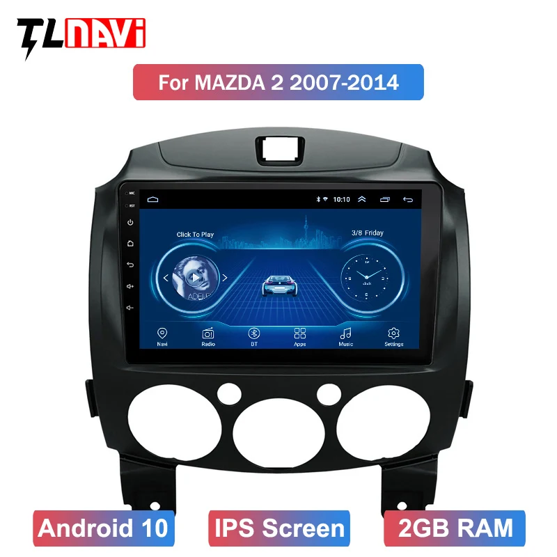 Android 10 для 1MAZDA 2/Jinxiang/DE/третьего поколения 2007-2013 2014 автомобильное радио GPS 9 &quotблок