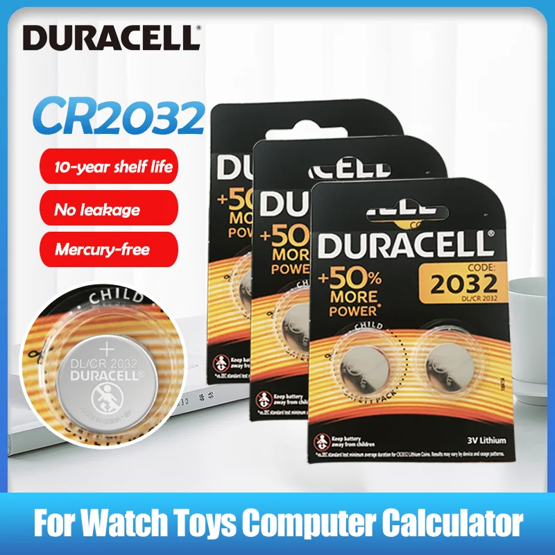 6 шт. 100% оригинальный литиевый Аккумулятор DURACELL CR2032 DL2032 DL/CR 2032 для игрушечных