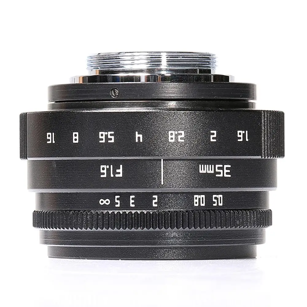 Объектив Mini 35 мм f/1 6 APS-C CCTV + переходное кольцо 2 макрокольца для Fujifilm X Mount Mirroless Camera