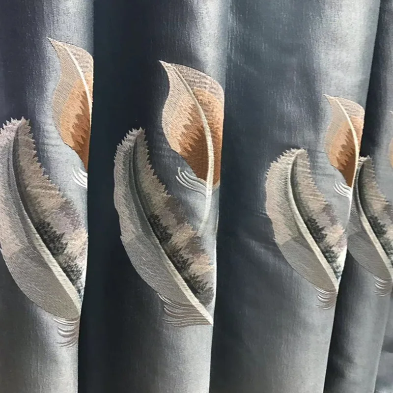 Новый китайский стиль имитация шелковой вышивки светозащитные шторы для