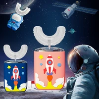 smart sonic electric toothbrush childrens silicone automatic ultrasonic toothbrush cartoon pattern childrens 360 degree u shap