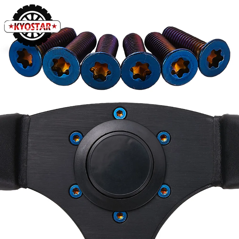 Титановый синий Нео хром rainblow болт m4x18 конический шестигранный винт рулевого