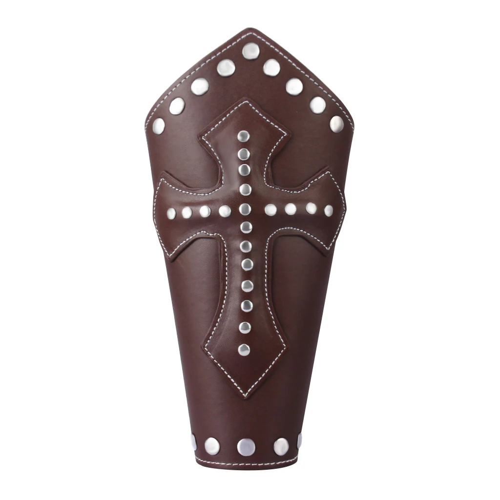 2X панк кофе кожаный браслет на запястье крест браслеты с заклепками подарок