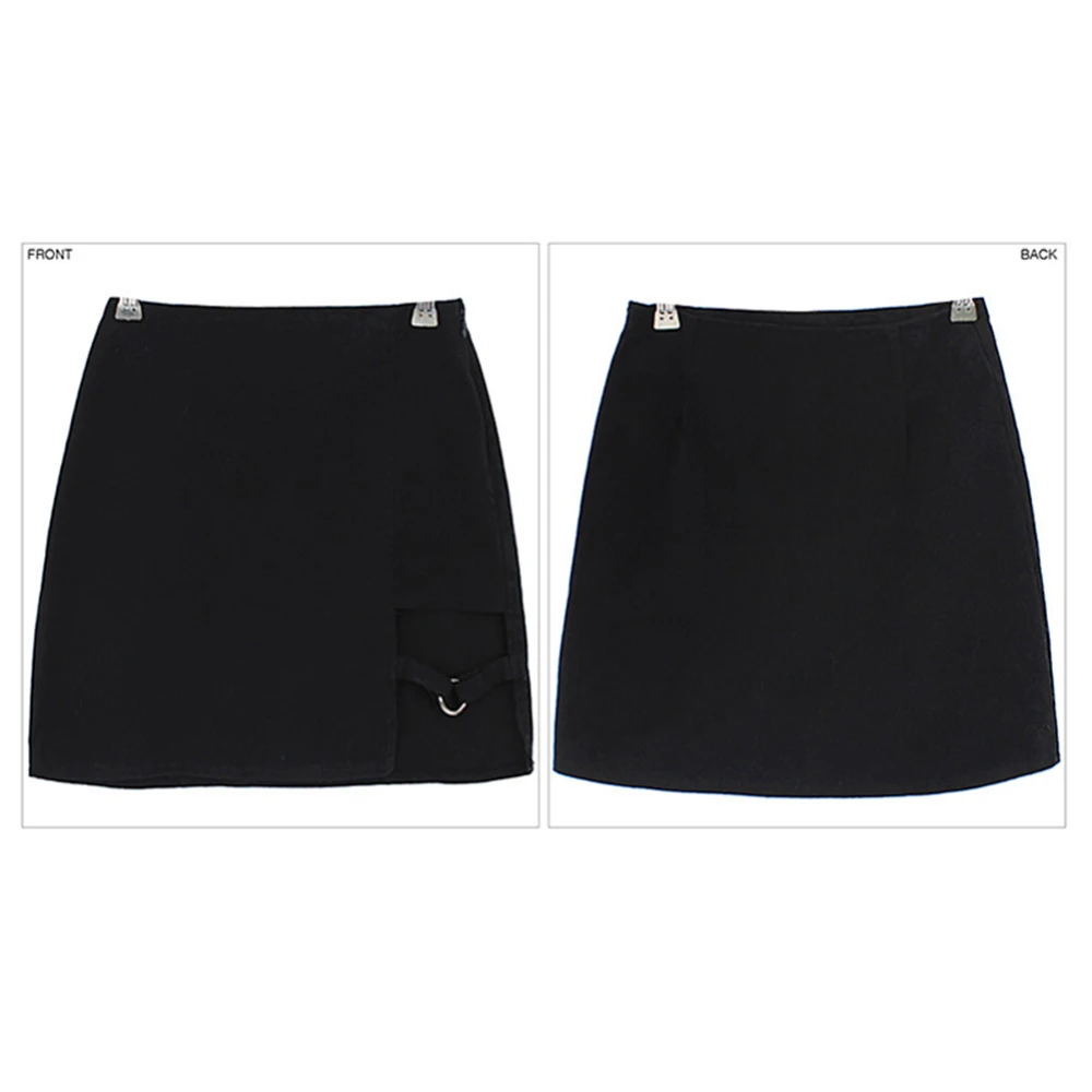 Korean Style Black Package Hip Skirts Irregular Hem Pencil Micro Skirt Sexy Slim Women Bodycon Party Skirts Black
