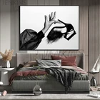 Черно-белые модные картины на холсте с чулками, сексуальные женщины, настенные художественные плакаты, картины для отеля, дома, современные украшения