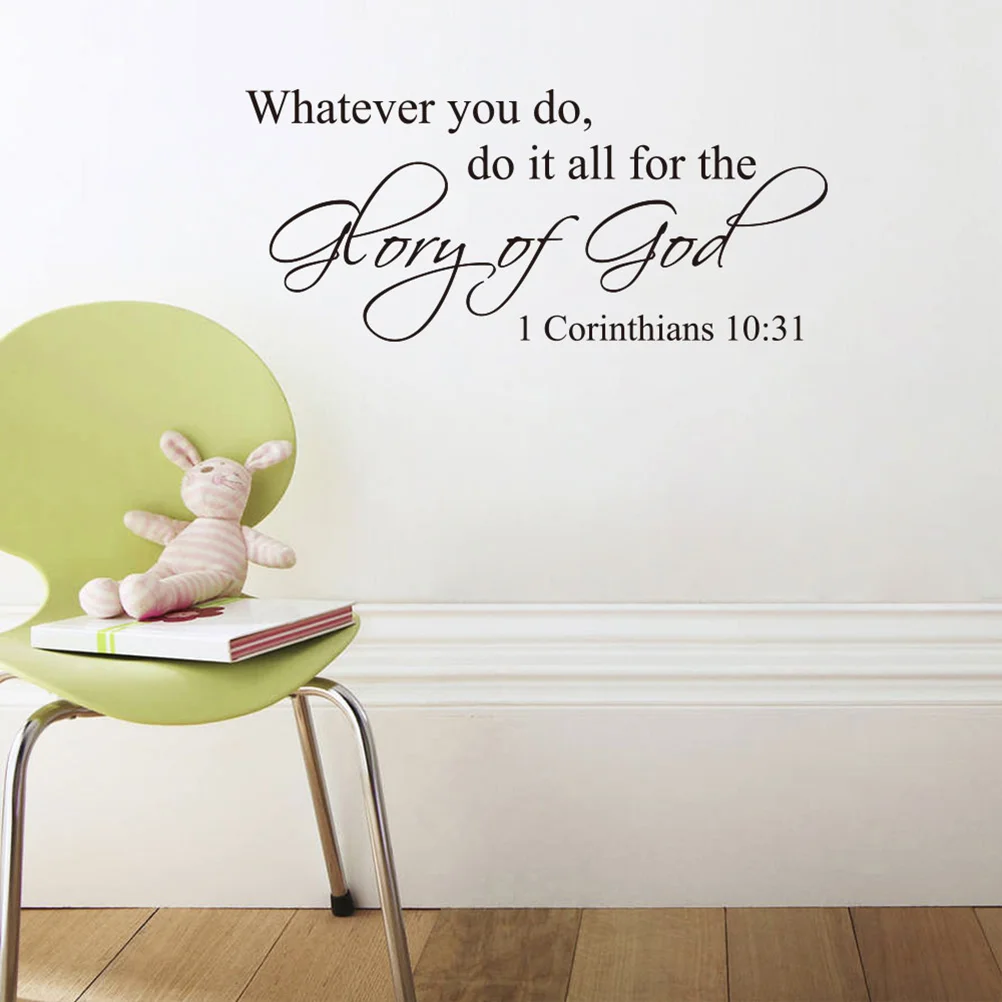 

For Home Home Decor Whatever You Do It For The Glory Of GOD Religious Christian Wall Decal Sticker Art Mural