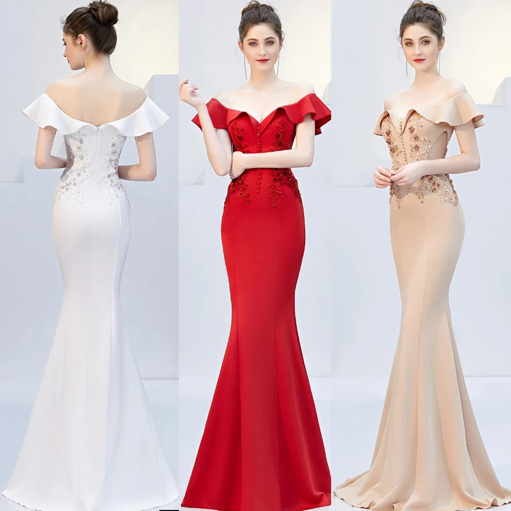 Роскошное женское вечернее платье с вышивкой элегантное сексуальное Макси