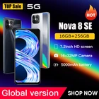 Смартфон глобальная версия Nova 8 se, android, 16 ГБ + 512 ГБ, 4Gтелефон, 5000 мАч, 7,2 дюйма, 16 + 32 Мп, HD-камера