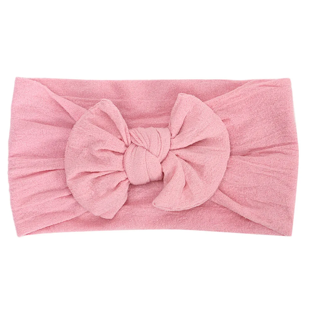 

Cute 1pcs/lot Kids Elastic Floral Headband Girls Baby Kawaii Bowknot Solid Color for Infant Toddler Hair Turban Headwear Set#4