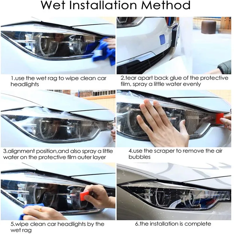 

2Pcs Car Headlight Film Vinyl Anti Scratch Transparent Black TPU Sticker for Audi A3 S3 RS3 8V 2014 2020 Exterior Accessories