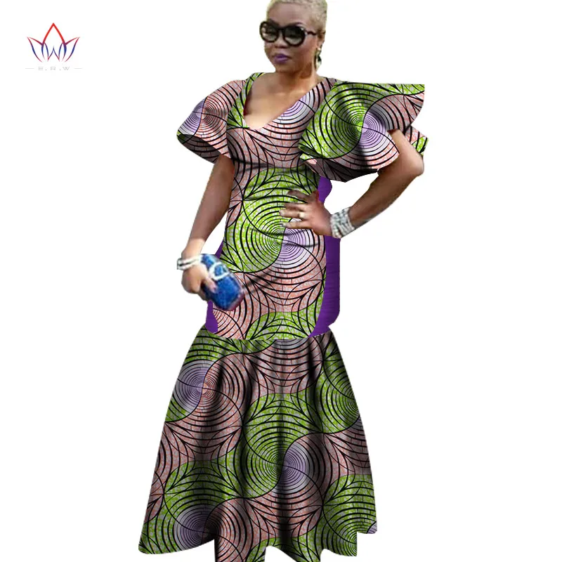 2017 г. в африканском стиле платья для Дамская Мода Дизайн Дашики женщин Базен Riche v