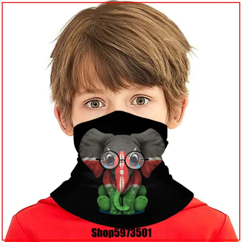 Детский головной платок с очками и кенийским флагом бандана шарф сделай сам